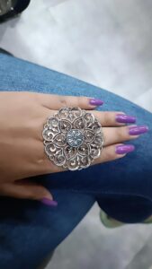 Spectacular Rhodium Plated Ring For Women Alloy Rhodium Plated Ring photo review