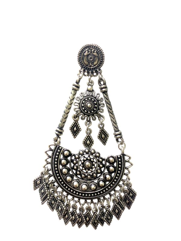 Boho Vintage Indian Big Bells Tassel Drop Earrings