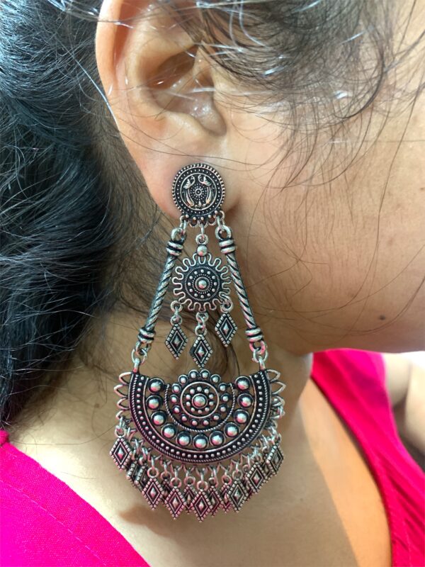 Boho Vintage Indian Big Bells Tassel Drop Earrings